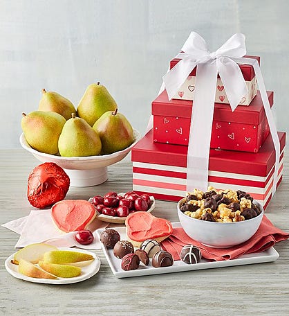 Tower of Treats® Red and White Gift